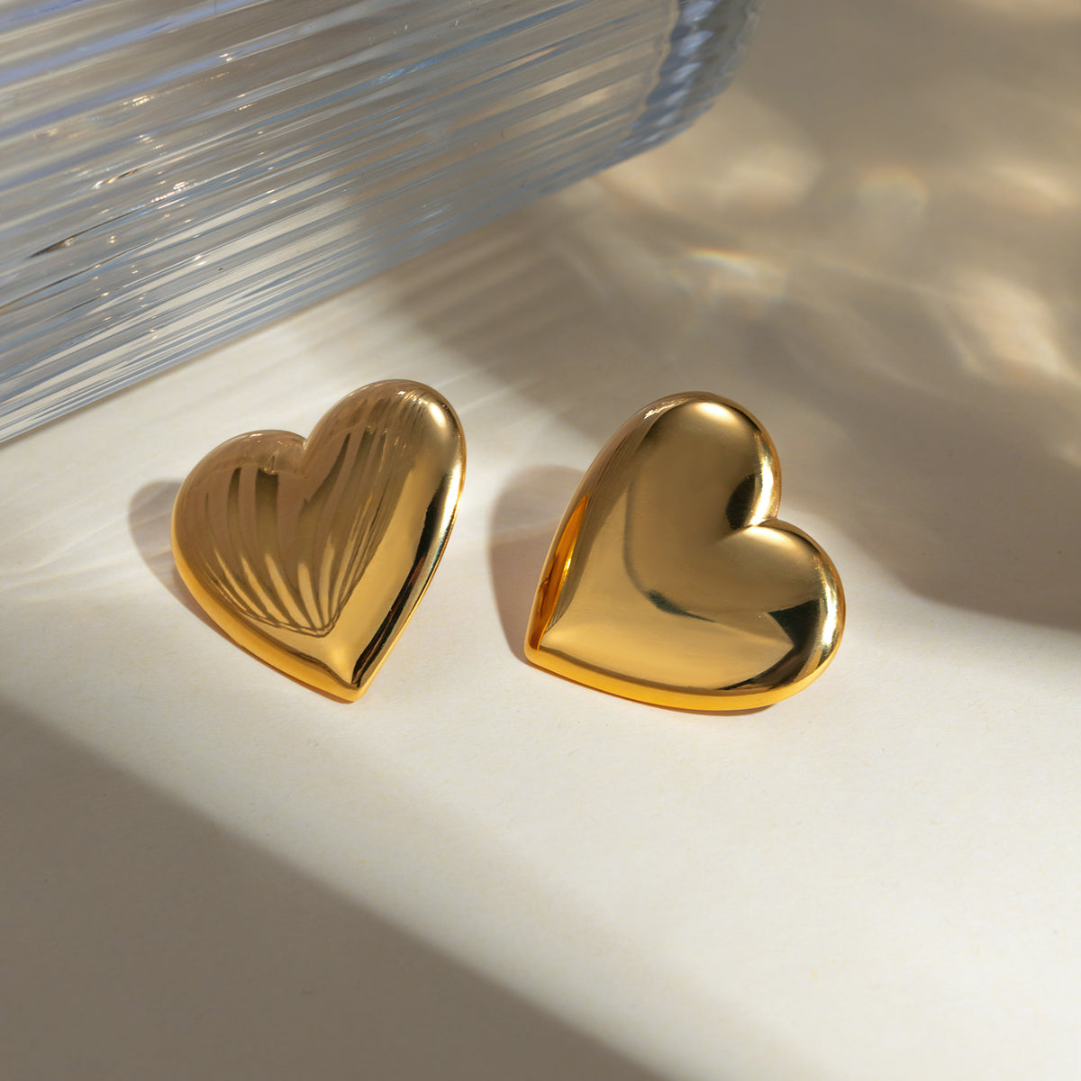Stainless Steel Heart Stud Earrings Stainless Steel Heart Stud Earrings